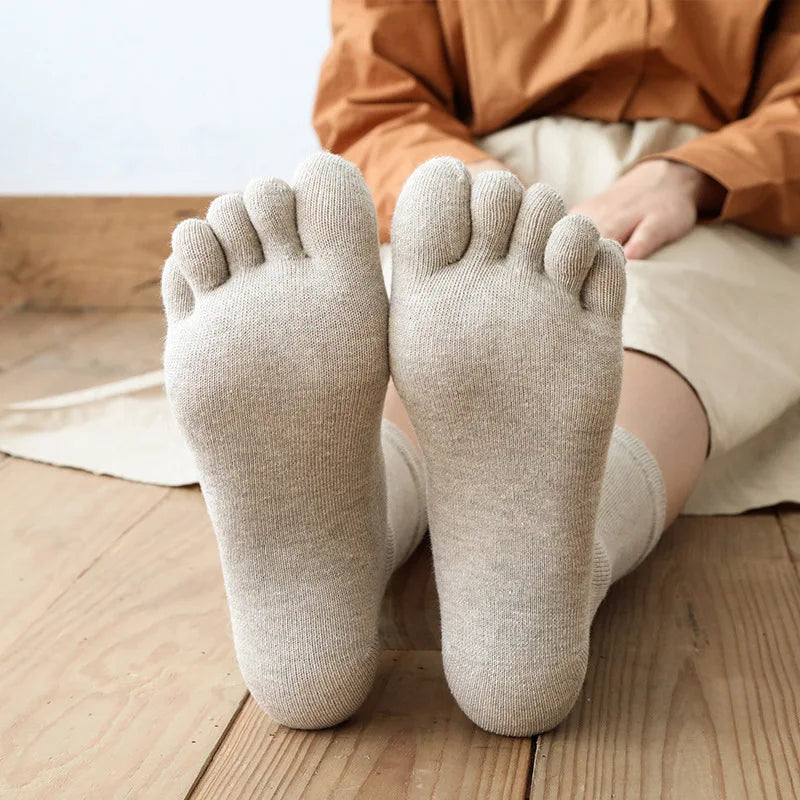 5 Pairs/Lot Cotton Five Finger Short Socks For Woman Girl Solid Breathable Soft Elastic Harajuku Socks With Toes Hot Sell - Image 4