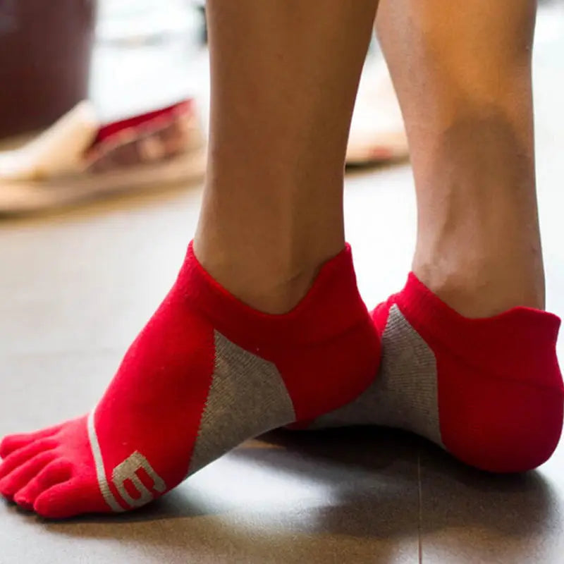 Pure Cotton Five Finger Socks Mens Sports Breathable Comfortable Shaping Anti Friction Men's Socks With Toes - Image 3