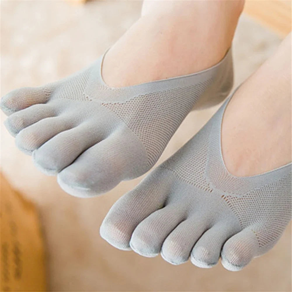1/3/5 Pairs/Lot Women Summer Five-Finger Socks Ultrathin Funny Toe Invisible Boat Sokken Silicone Breathable Short Low Ankle Sox - Image 5