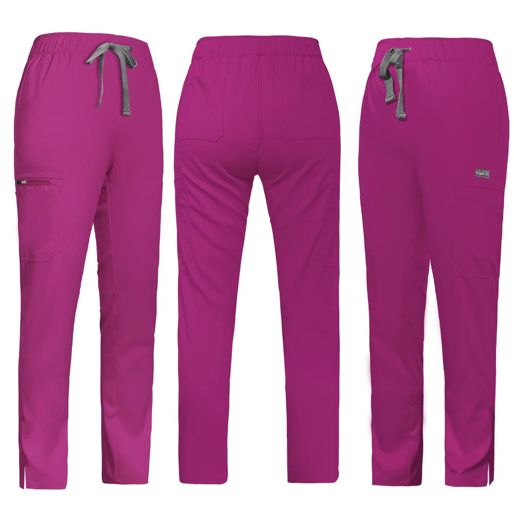 Solid Color Scrubs Pants Lab Surgical Pants Unisex Doctor and Nurse Uniform Work Pants Nurse Accessories Medical Doctor Pants - Image 3