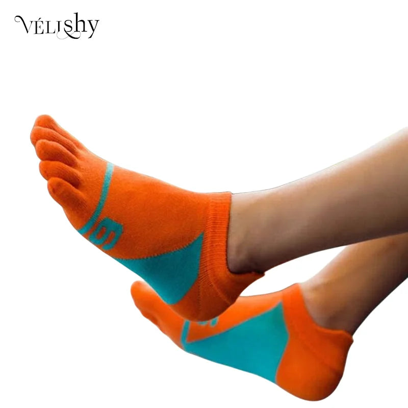 Pure Cotton Five Finger Socks Mens Sports Breathable Comfortable Shaping Anti Friction Men’s Socks With Toes