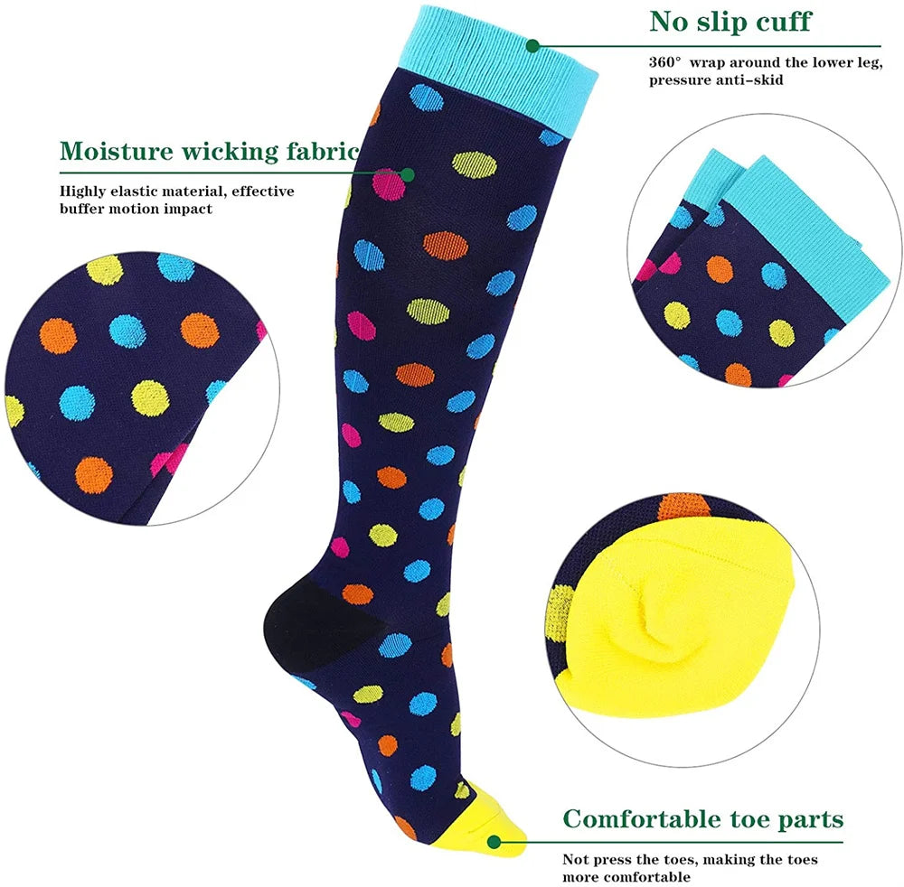 Compression Stocking Women Pregnant Edema Socks 30 Mmhg for Diabetes Varicose Veins Marathon Running Sports Compression Socks - Image 5