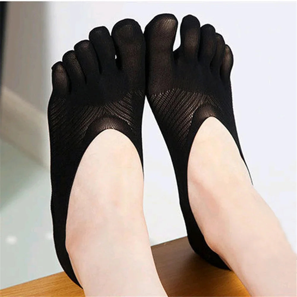 1/3/5 Pairs/Lot Women Summer Five-Finger Socks Ultrathin Funny Toe Invisible Boat Sokken Silicone Breathable Short Low Ankle Sox - Image 6