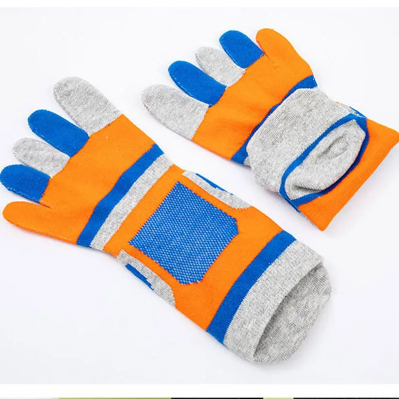 5 Pairs Ankle Toe Socks Men Boys Sport Five Finger Short Young Fashion Cotton Mesh Breathable Deodorant Happy Socks with Toes - Image 6