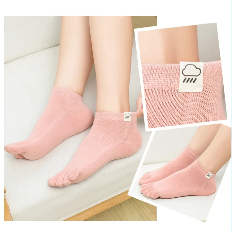 Socks For Women Five Finger Socks Female Sock Solid Color 5 Toe Sock Slippers Girls Gift Lady Funny Harajuku Cotton Socks Mujer - Image 3
