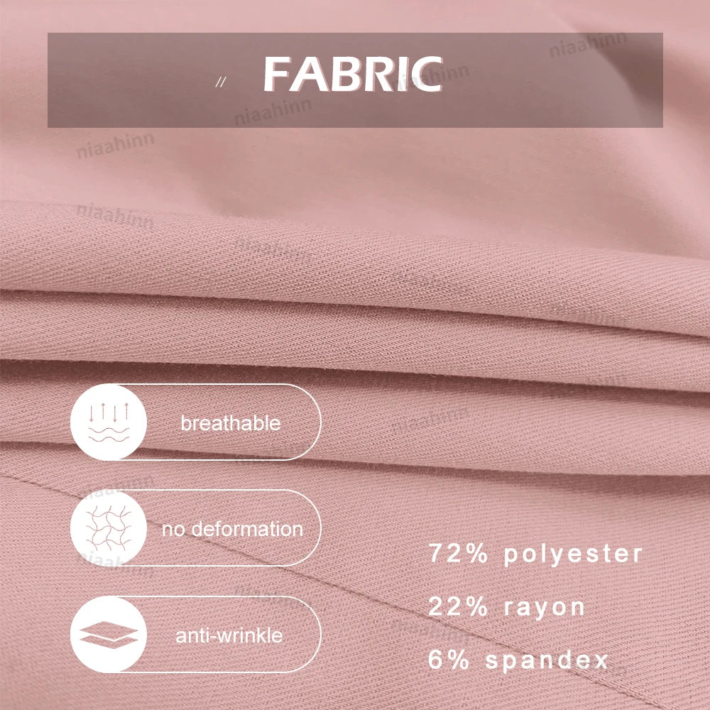 Niaahinn Scrub Nursing Accessories Medical Surgical Gowns Doctor Nurse Special Scrubs Minimalist Solid Color Work Wear Women Men - Image 3