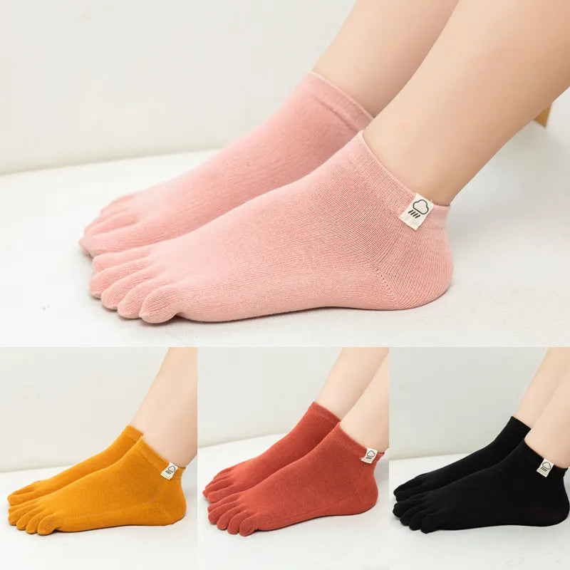Socks For Women Five Finger Socks Female Sock Solid Color 5 Toe Sock Slippers Girls Gift Lady Funny Harajuku Cotton Socks Mujer