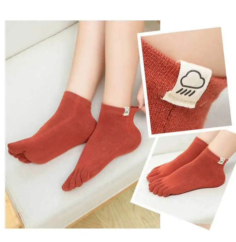 Socks For Women Five Finger Socks Female Sock Solid Color 5 Toe Sock Slippers Girls Gift Lady Funny Harajuku Cotton Socks Mujer - Image 4
