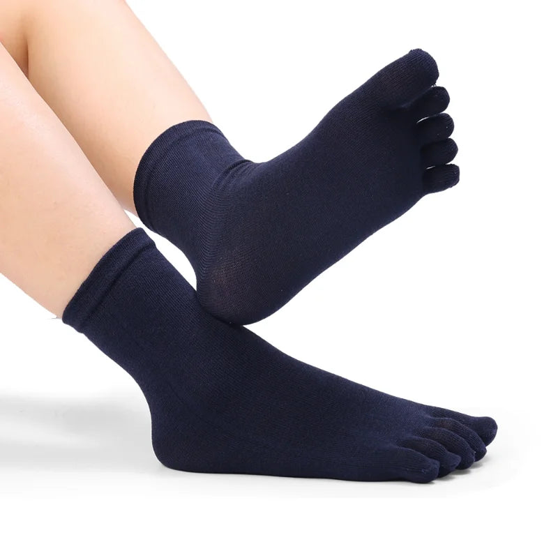 1/5Pairs Unisex Toe Socks Breathable Cotton Five Fingers Socks Sports Running Sweat Absorbent Antibacterial Ankle Crew Socks - Image 4