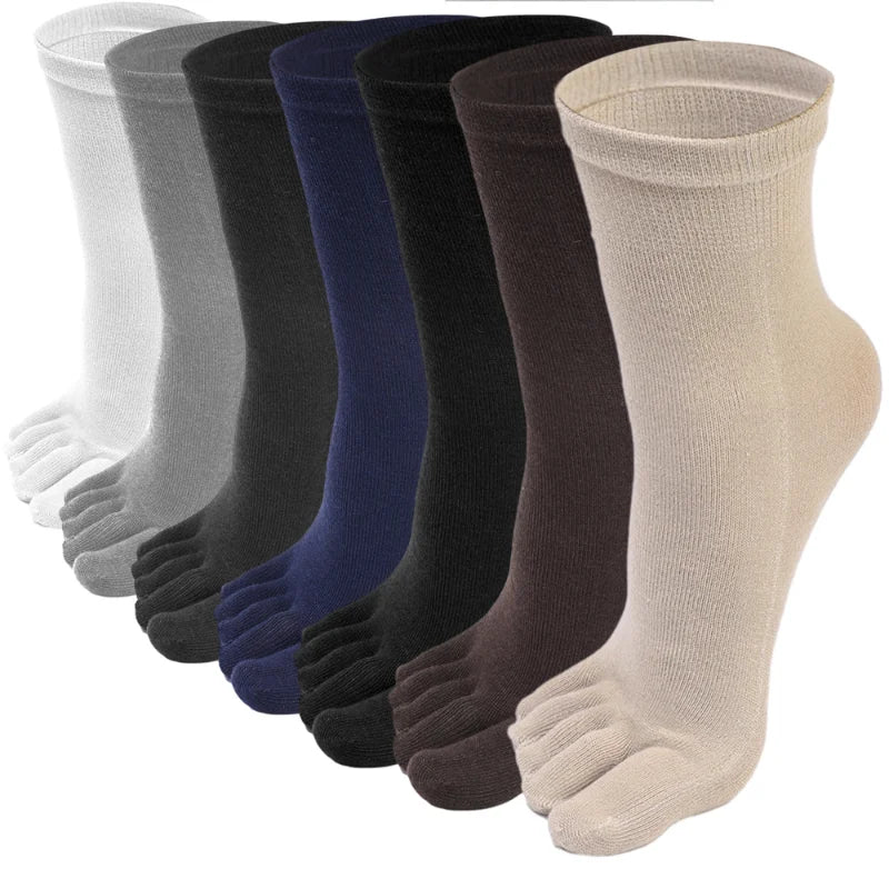 1/5Pairs Unisex Toe Socks Breathable Cotton Five Fingers Socks Sports Running Sweat Absorbent Antibacterial Ankle Crew Socks - Image 3