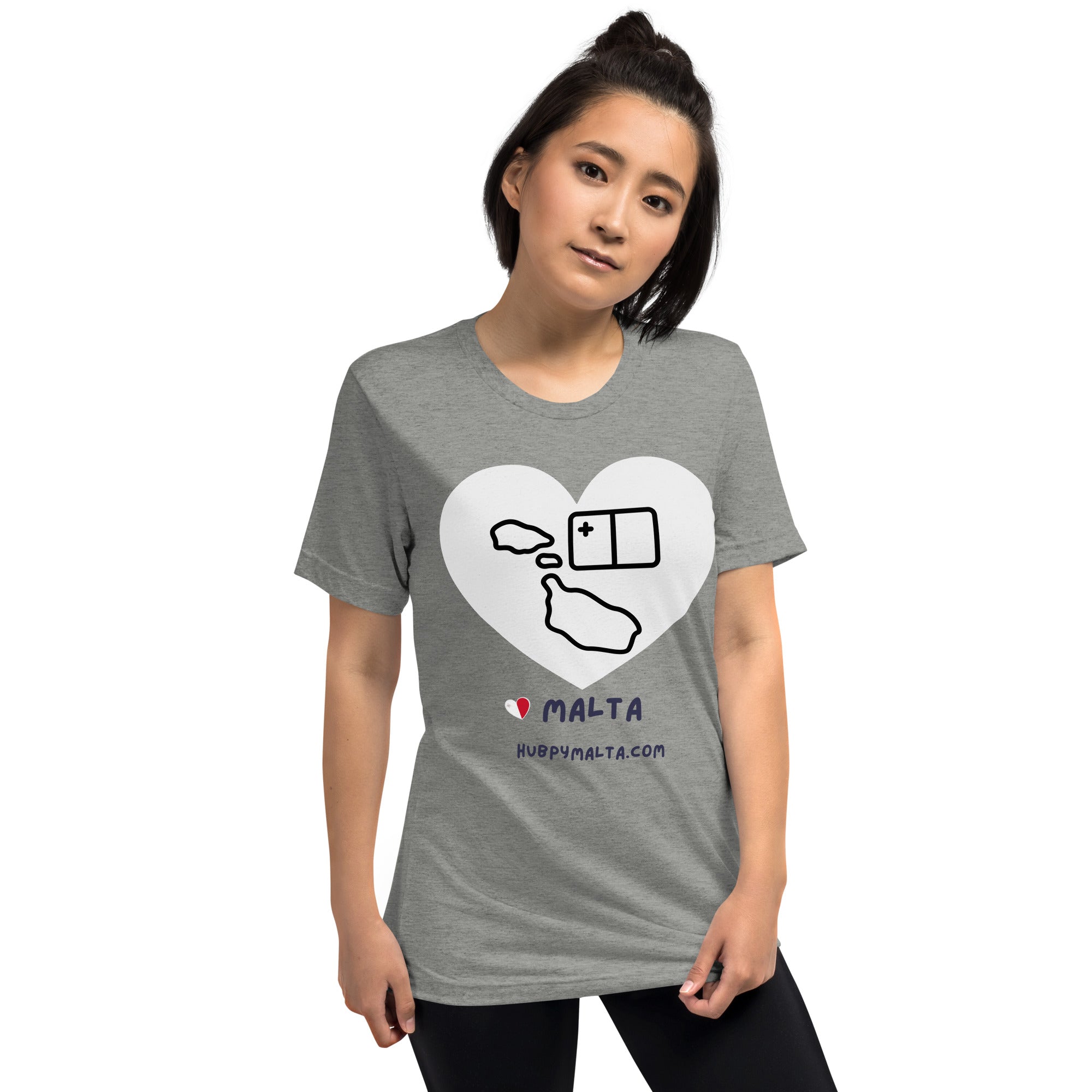 Unisex t-shirt - Malta Map Heart (Multi-Colour Multi-Size) - Image 79