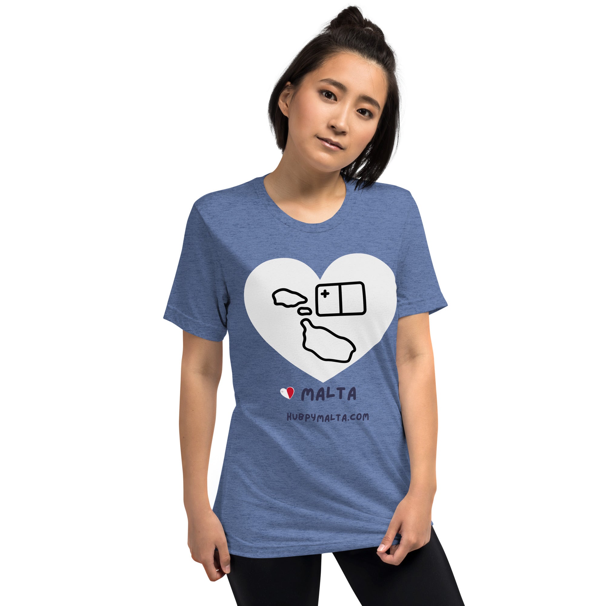 Unisex t-shirt - Malta Map Heart (Multi-Colour Multi-Size) - Image 59