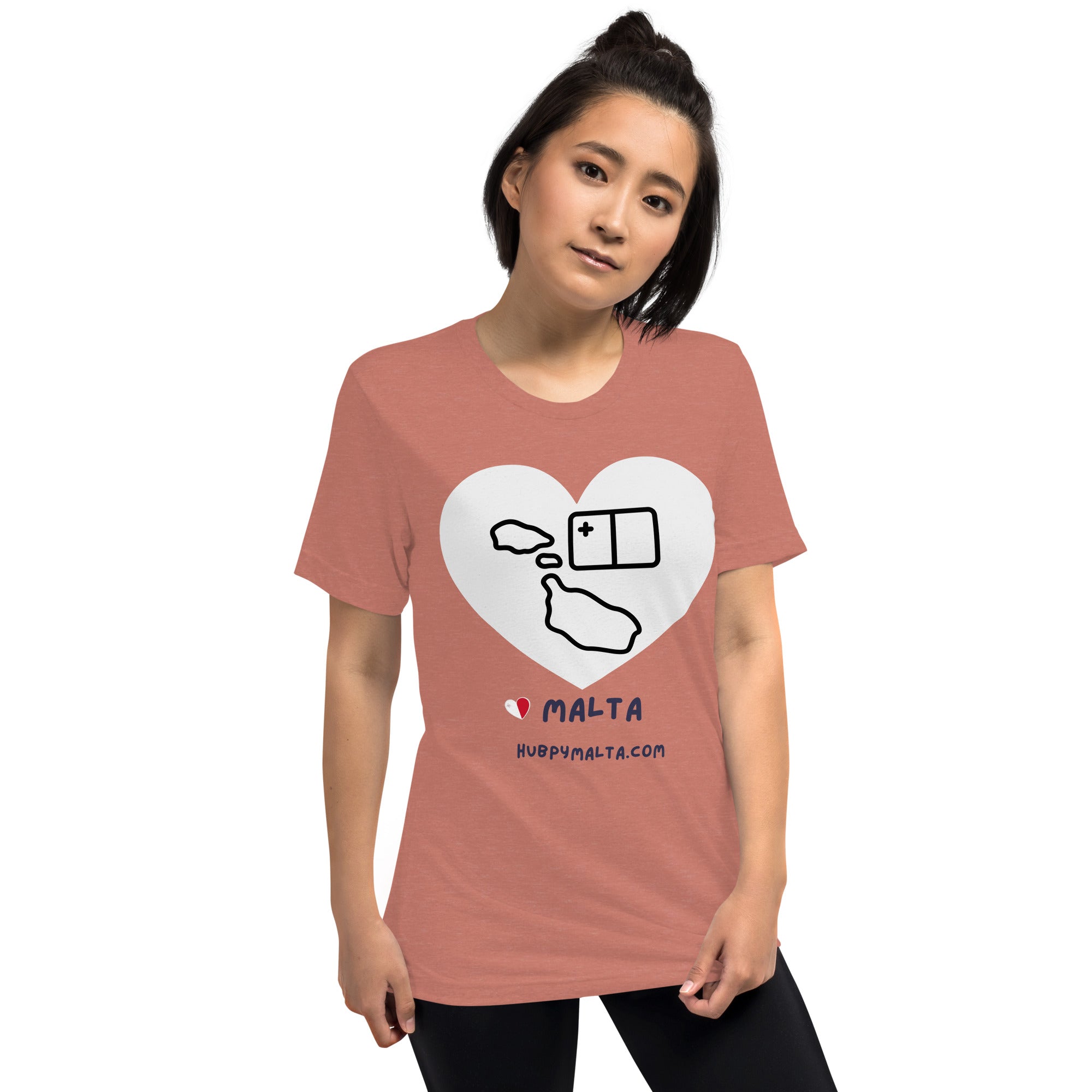 Unisex t-shirt - Malta Map Heart (Multi-Colour Multi-Size) - Image 74