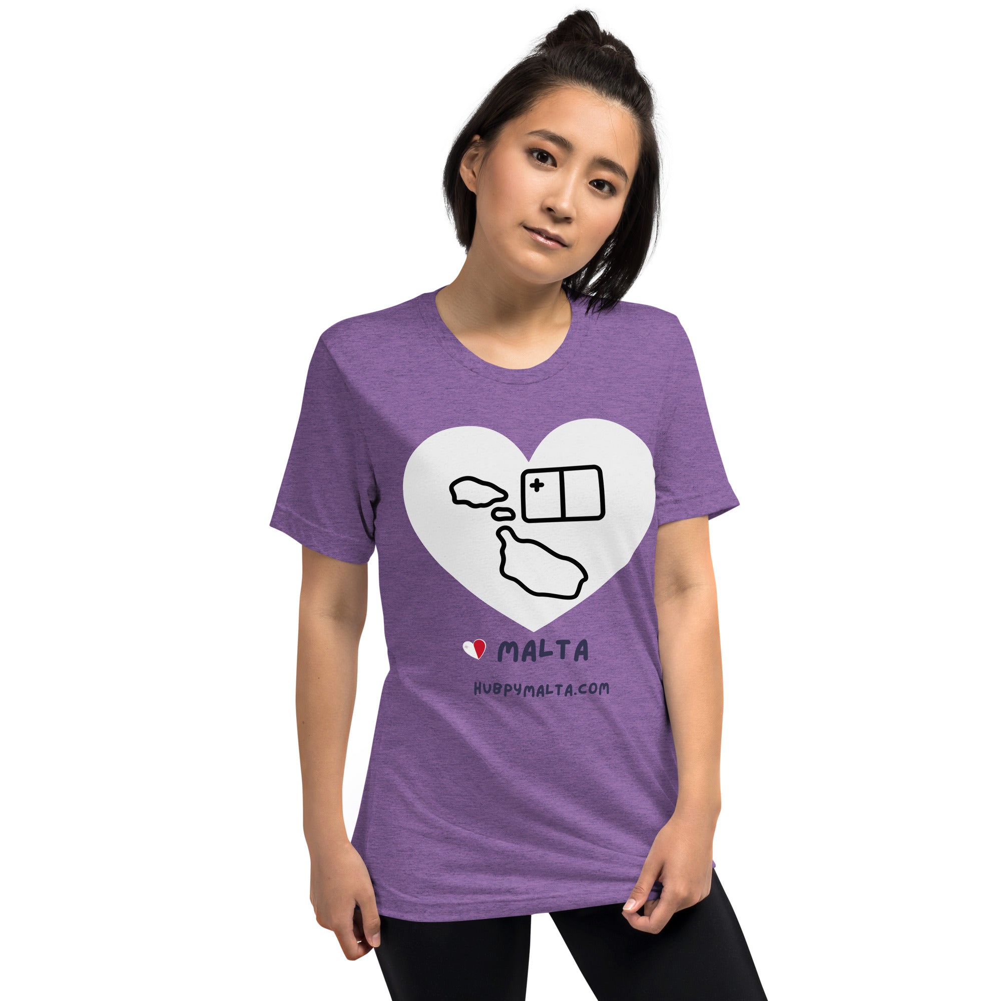 Unisex t-shirt - Malta Map Heart (Multi-Colour Multi-Size) - Image 49