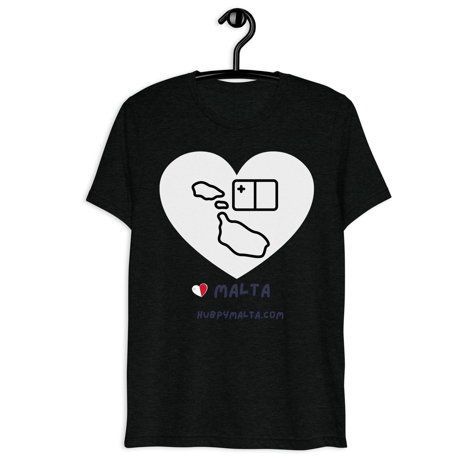 Unisex t-shirt - Malta Map Heart (Multi-Colour Multi-Size) - Image 2