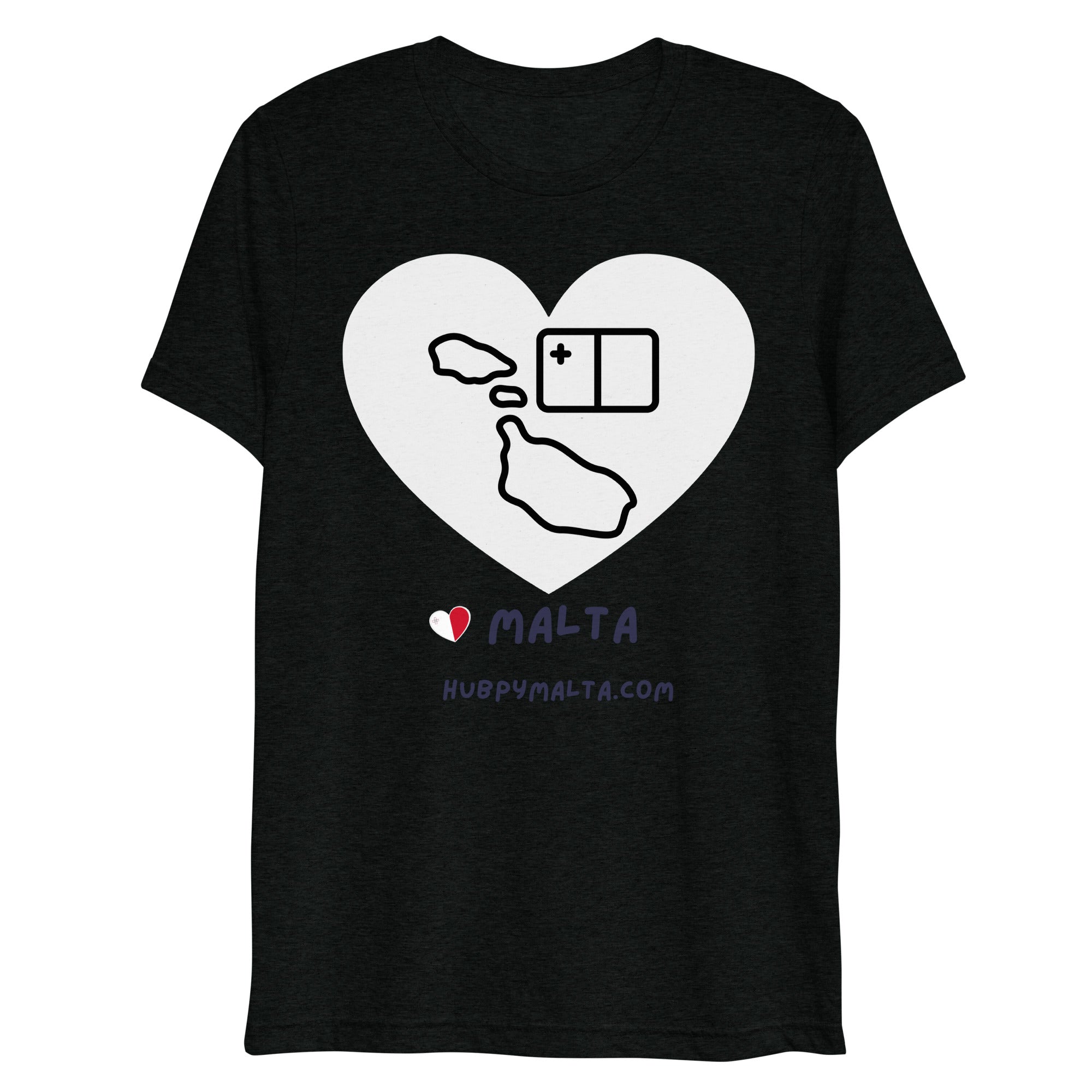 Unisex t-shirt - Malta Map Heart (Multi-Colour Multi-Size) - Image 4