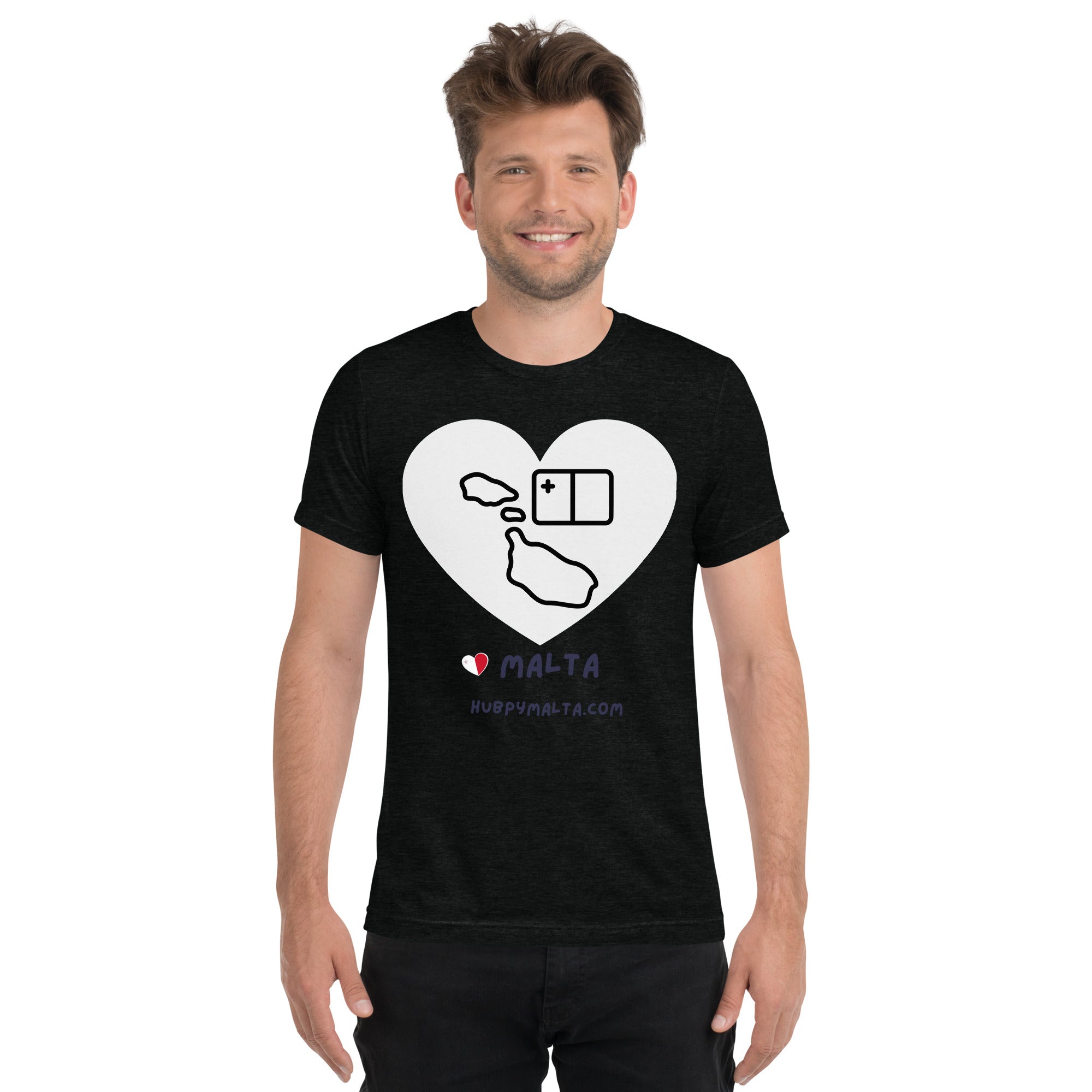 Unisex t-shirt - Malta Map Heart (Multi-Colour Multi-Size) - Image 9