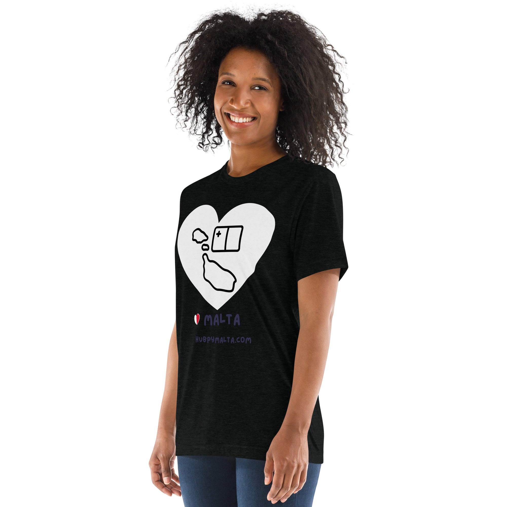 Unisex t-shirt - Malta Map Heart (Multi-Colour Multi-Size) - Image 6