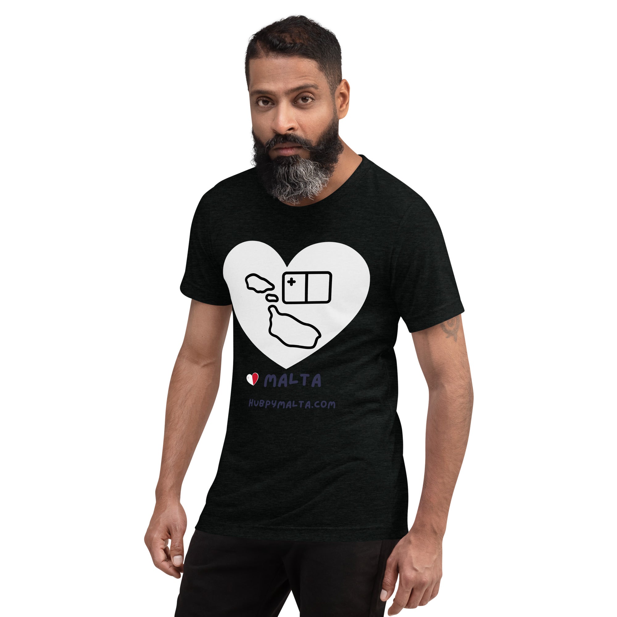 Unisex t-shirt - Malta Map Heart (Multi-Colour Multi-Size) - Image 13