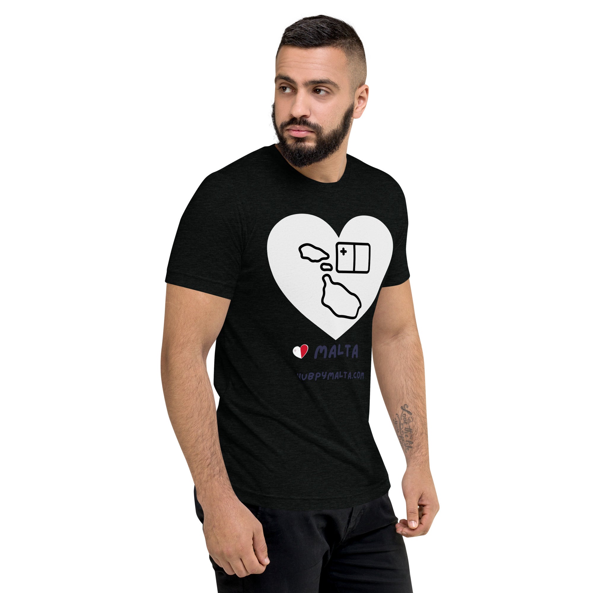 Unisex t-shirt - Malta Map Heart (Multi-Colour Multi-Size) - Image 10