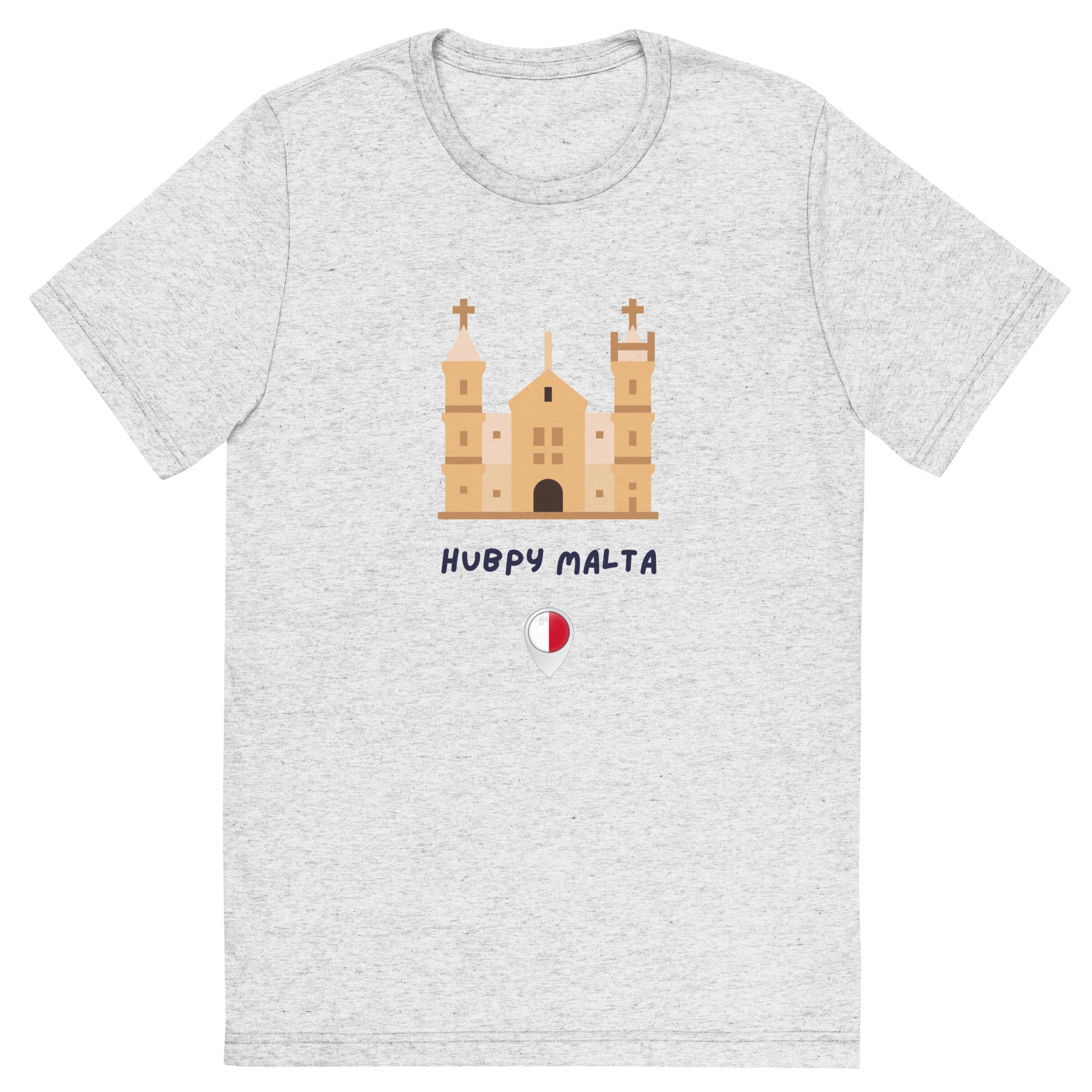 Unisex t-shirt – Malta Valletta (White Fleck Triblend)